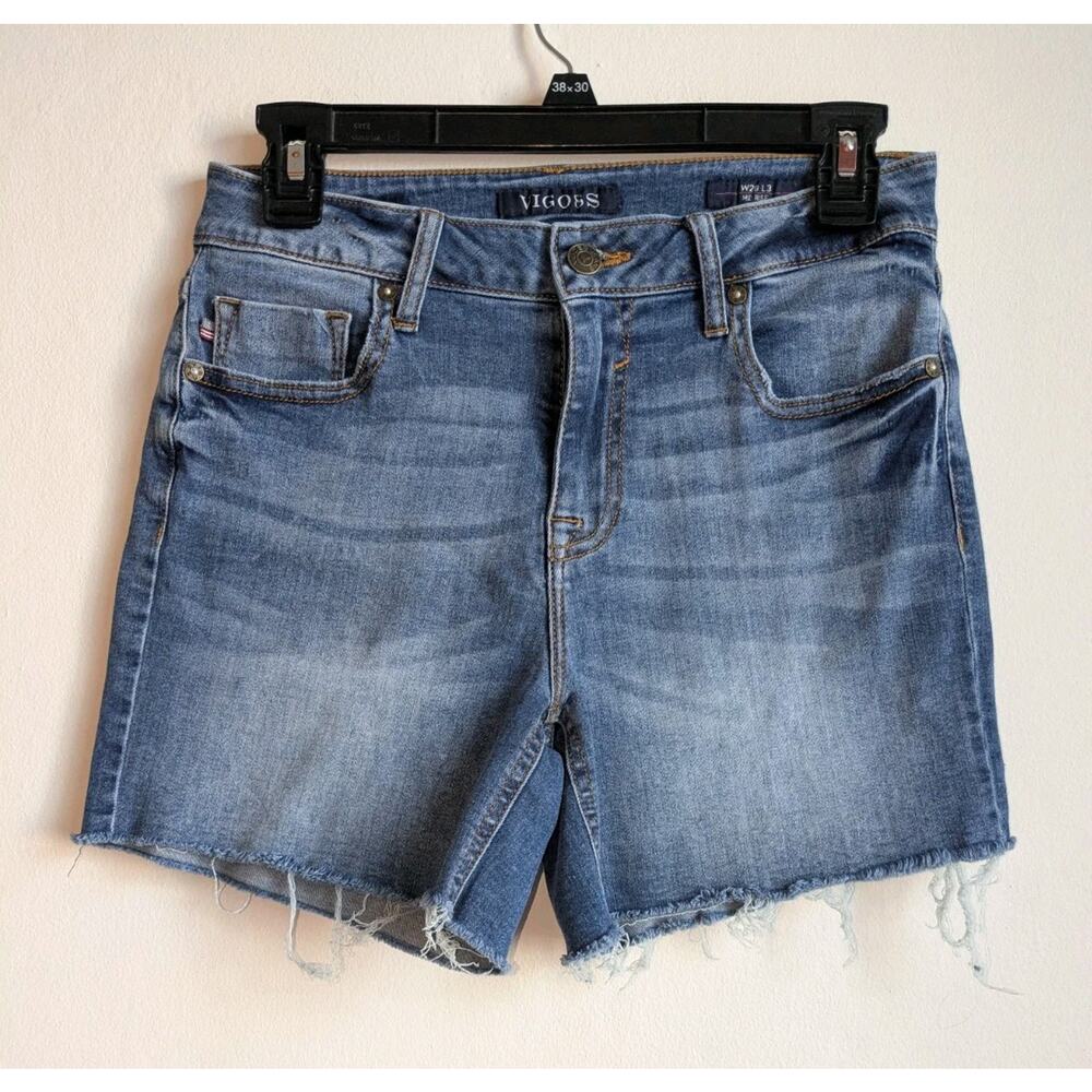 Vigoss Marley Short Dark Wash Denim Stretch Jean Cut Off in Women’s Size 28 L3